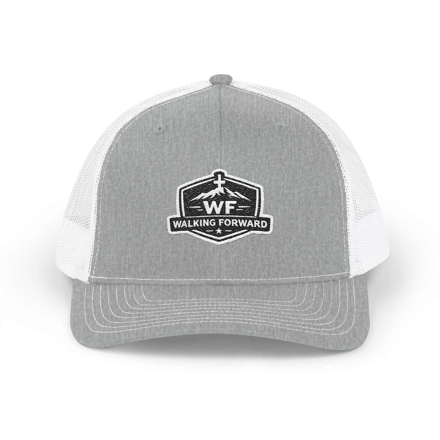 Walking Forward Trucker Cap - Embroidered Logo Snapback Mesh Hat
