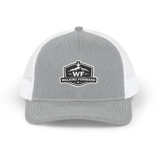 Walking Forward Trucker Cap - Embroidered Logo Snapback Mesh Hat