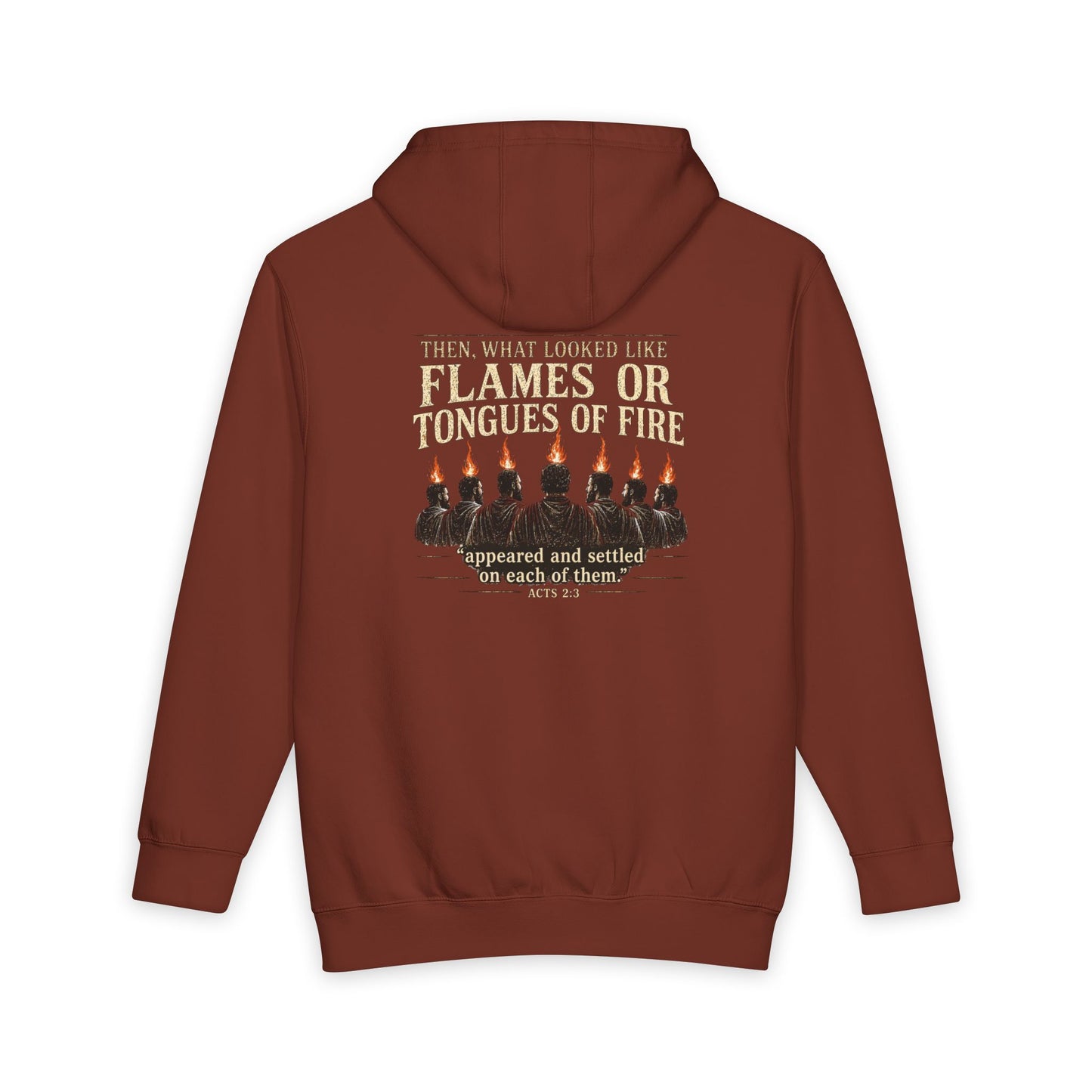 Acts 2:3 -- Tongues of Fire Premium Heavyweight Hoodie
