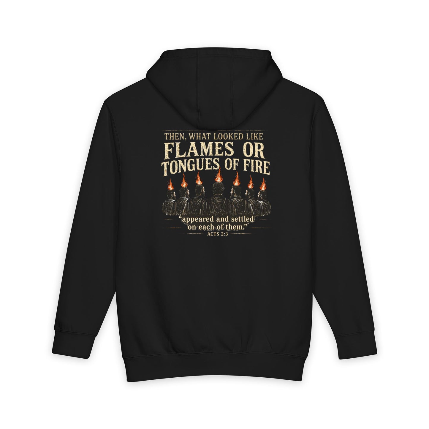 Acts 2:3 -- Tongues of Fire Premium Heavyweight Hoodie