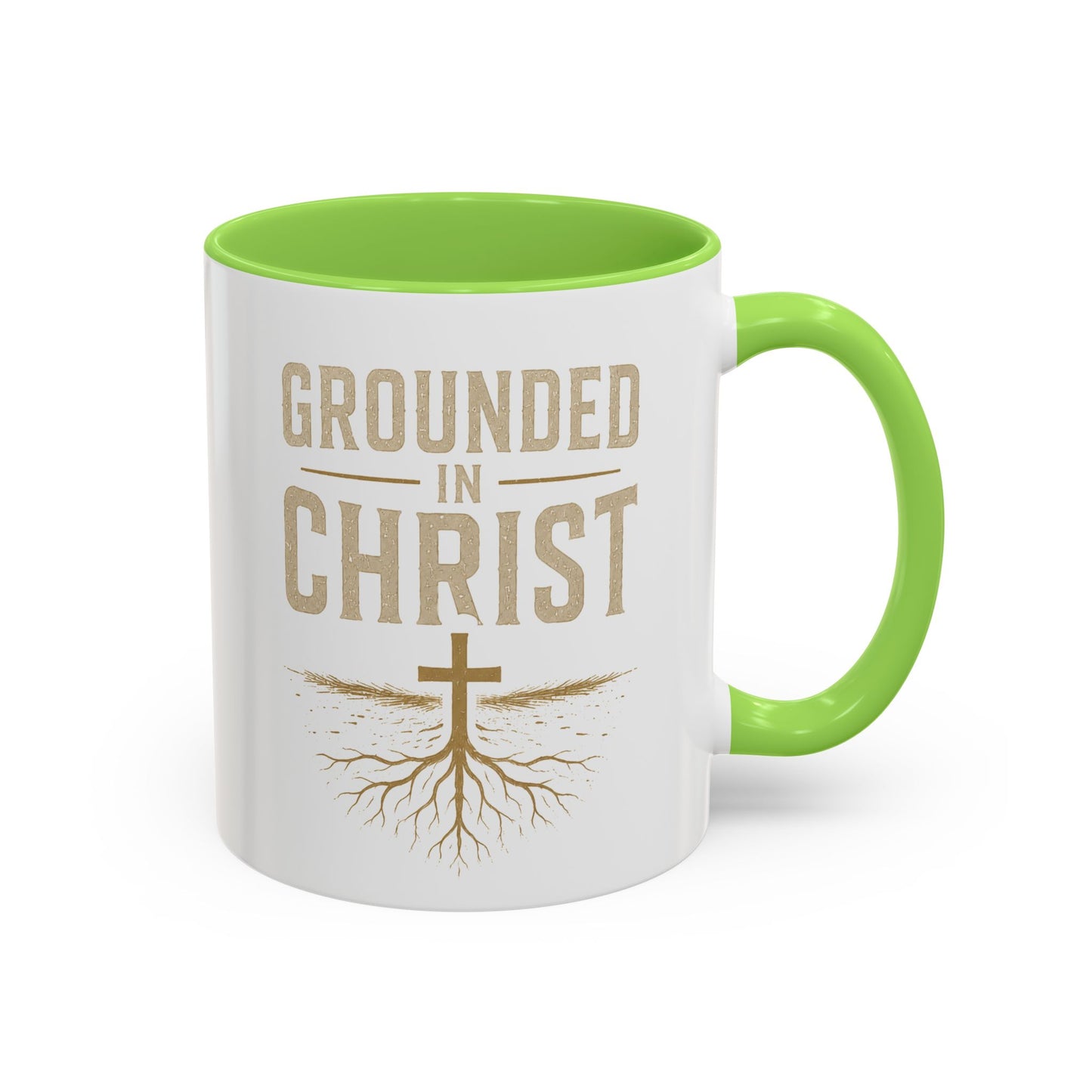 Grounded in Christ Coffee Mug — Religious Christian Faith Mug (11oz/15oz)