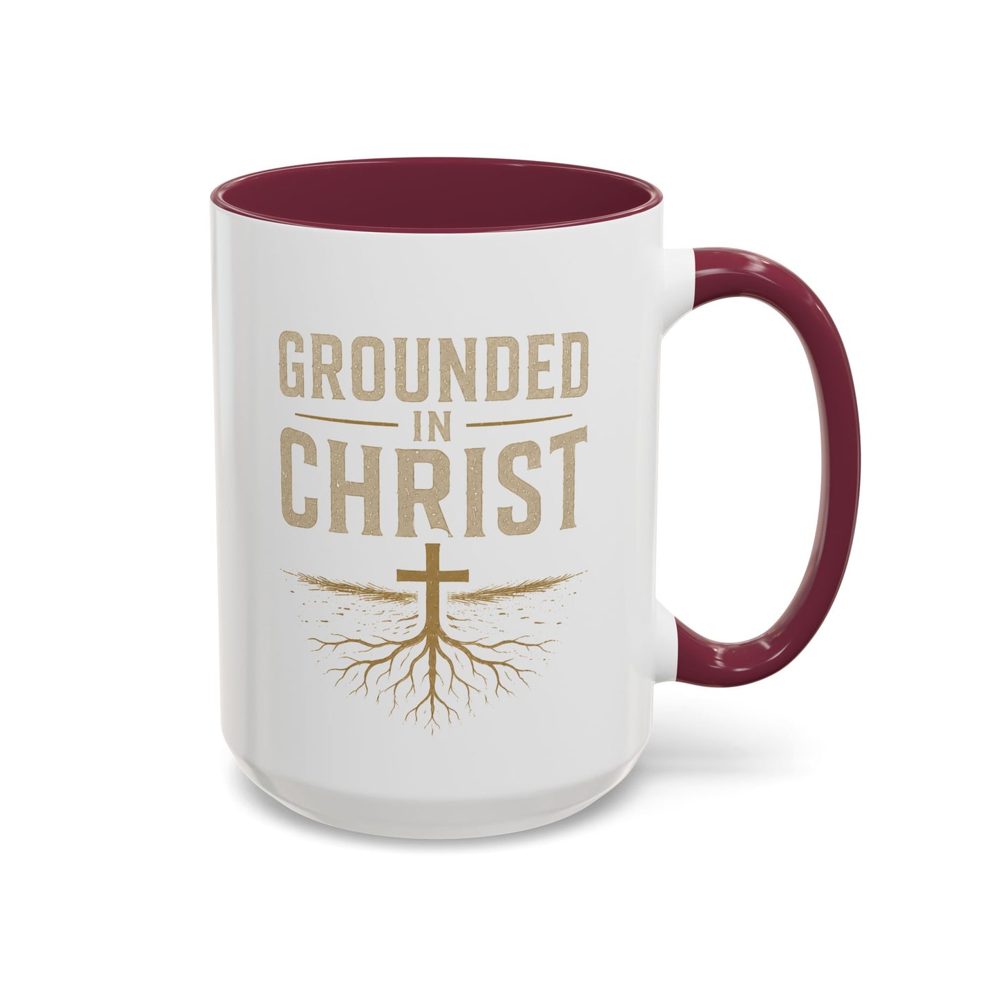 Grounded in Christ Coffee Mug — Religious Christian Faith Mug (11oz/15oz)