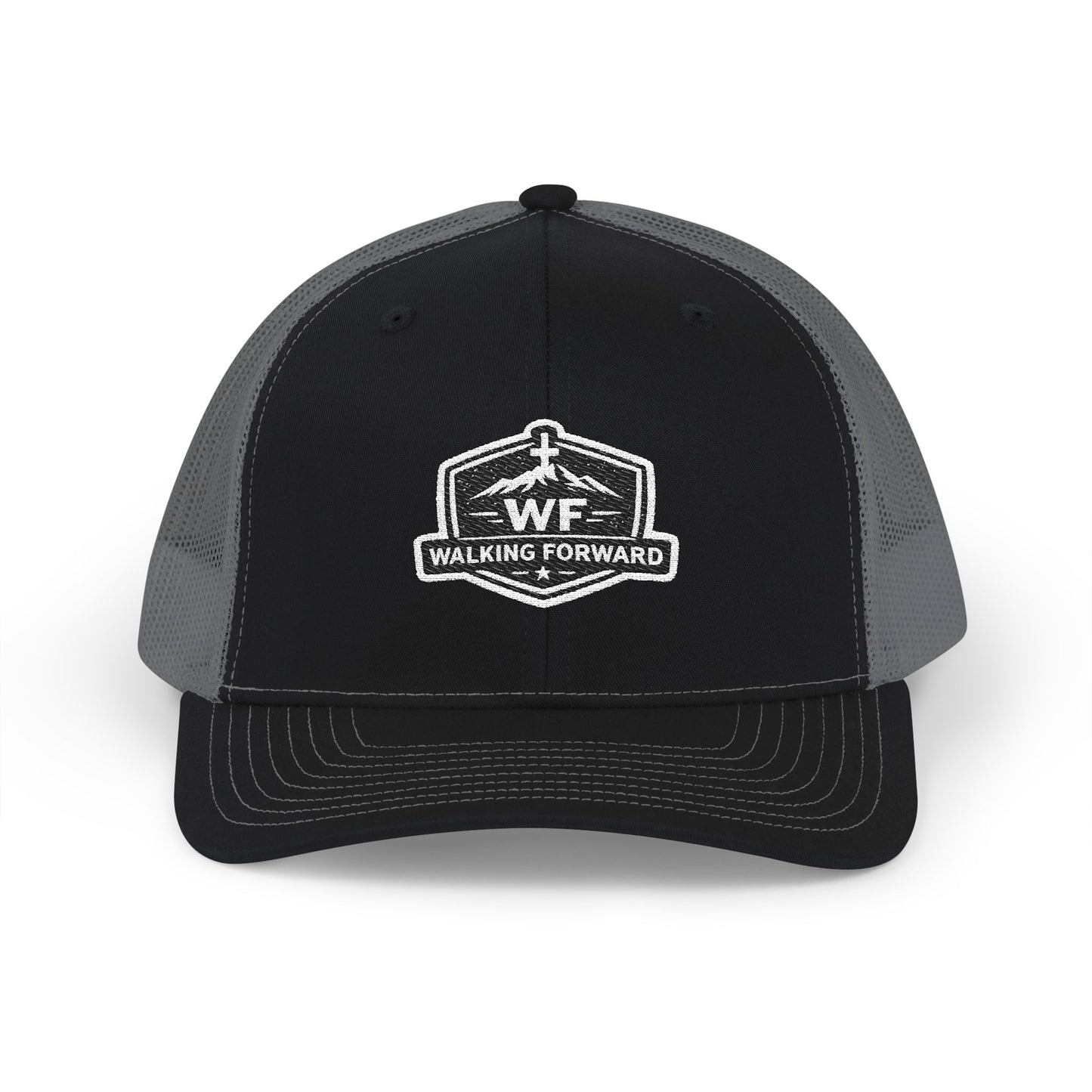 Walking Forward Trucker Cap - Embroidered Logo Snapback Mesh Hat