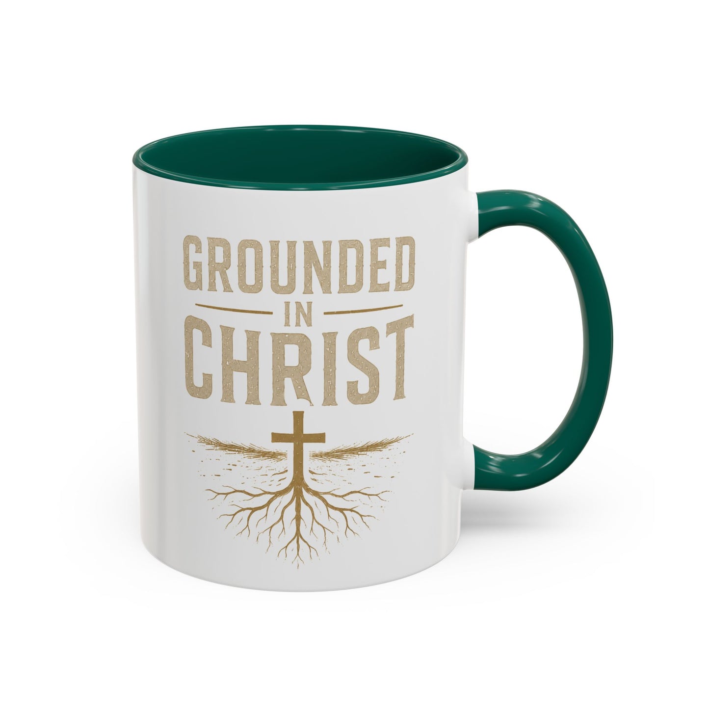 Grounded in Christ Coffee Mug — Religious Christian Faith Mug (11oz/15oz)