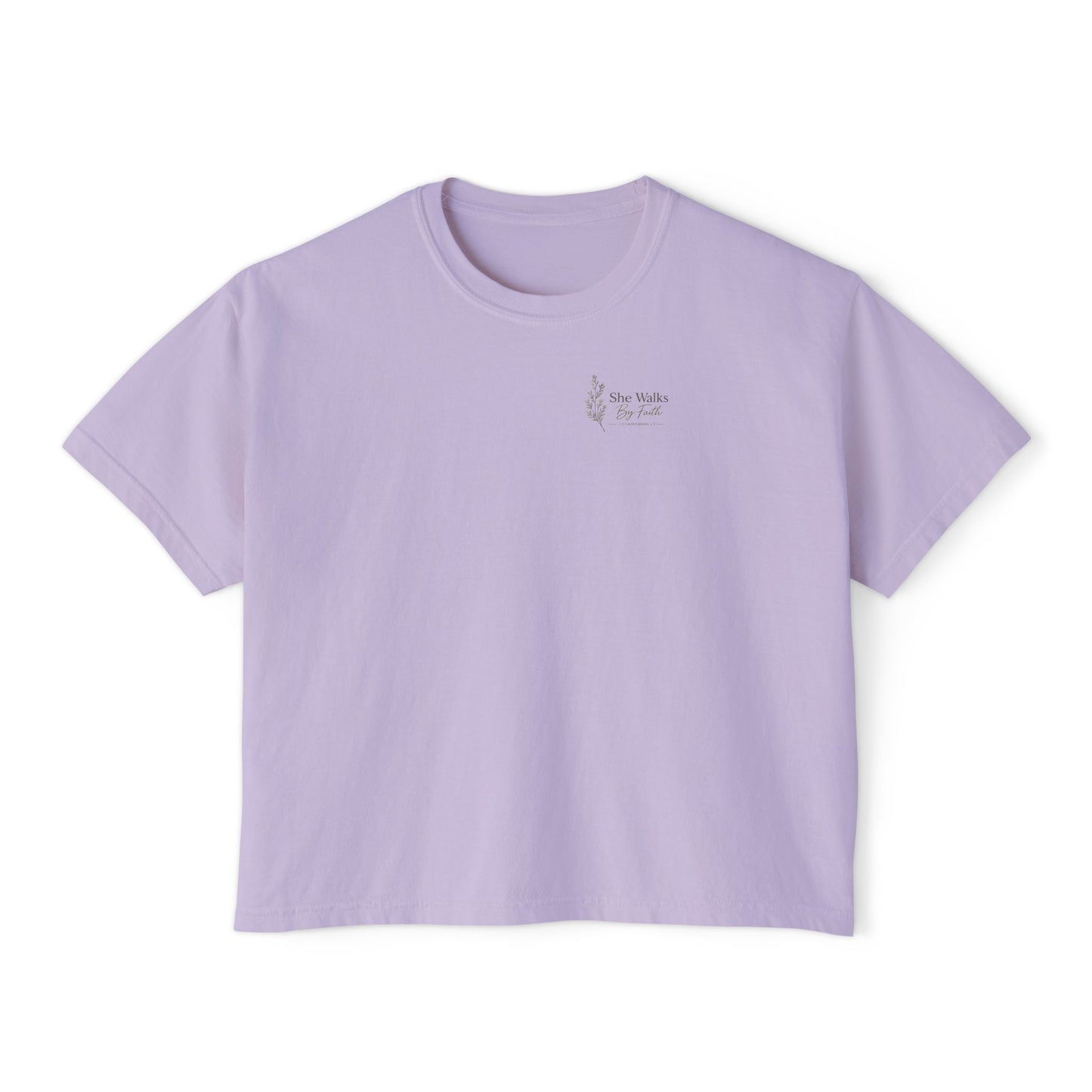 She Walks By Faith - Women's Boxy Tee