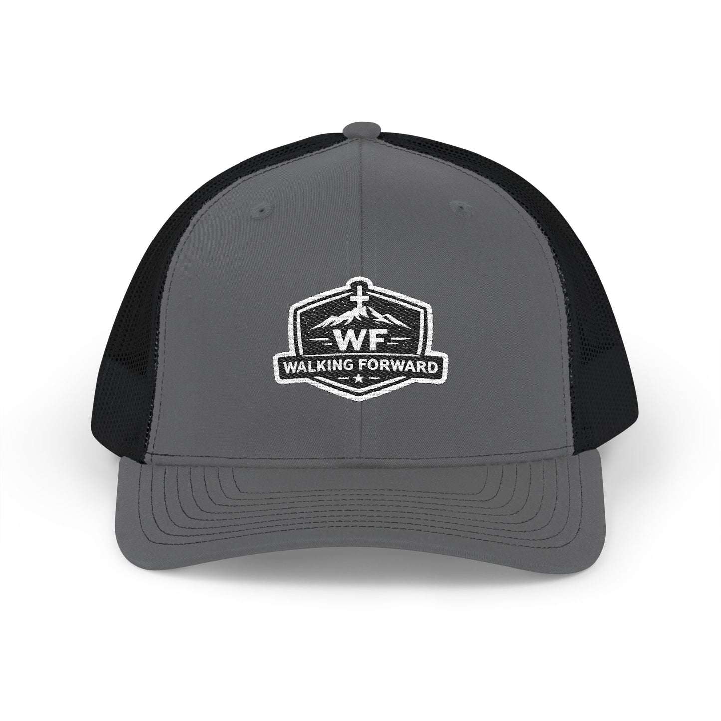 Walking Forward Trucker Cap - Embroidered Logo Snapback Mesh Hat