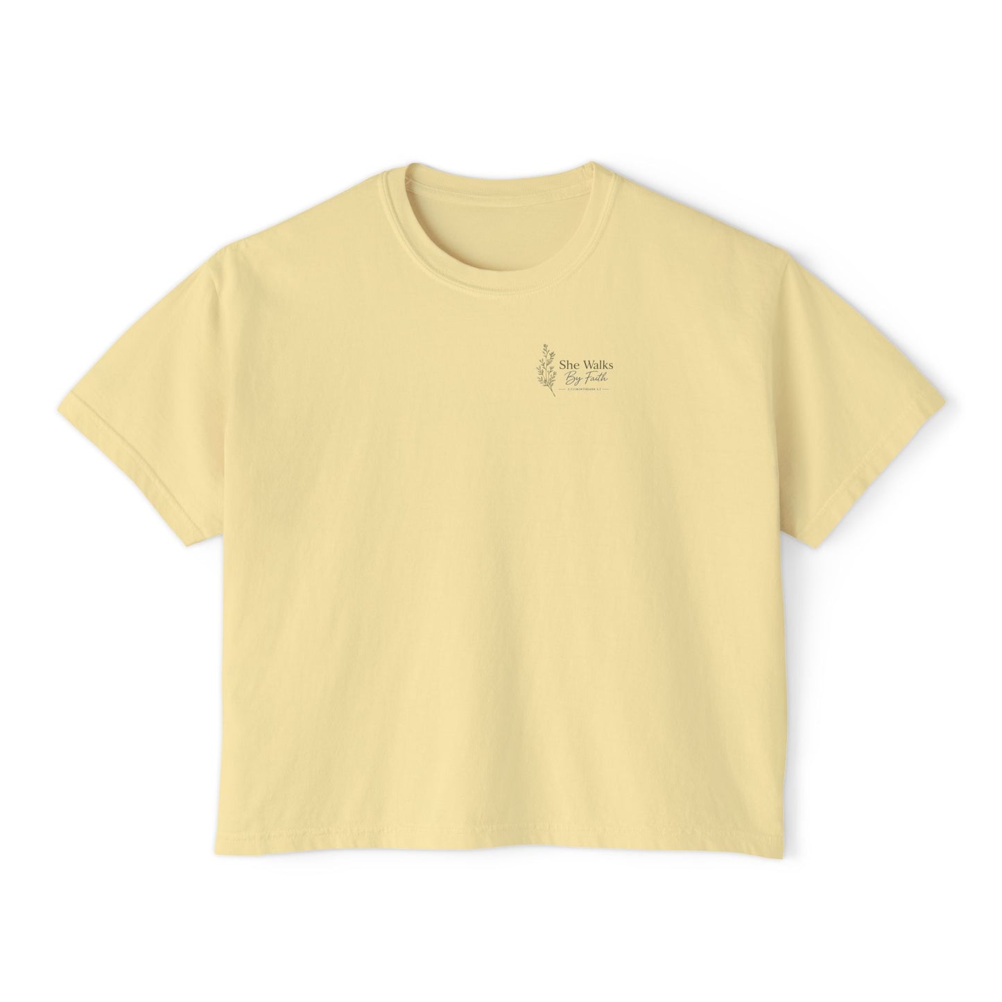 She Walks By Faith - Women's Boxy Tee