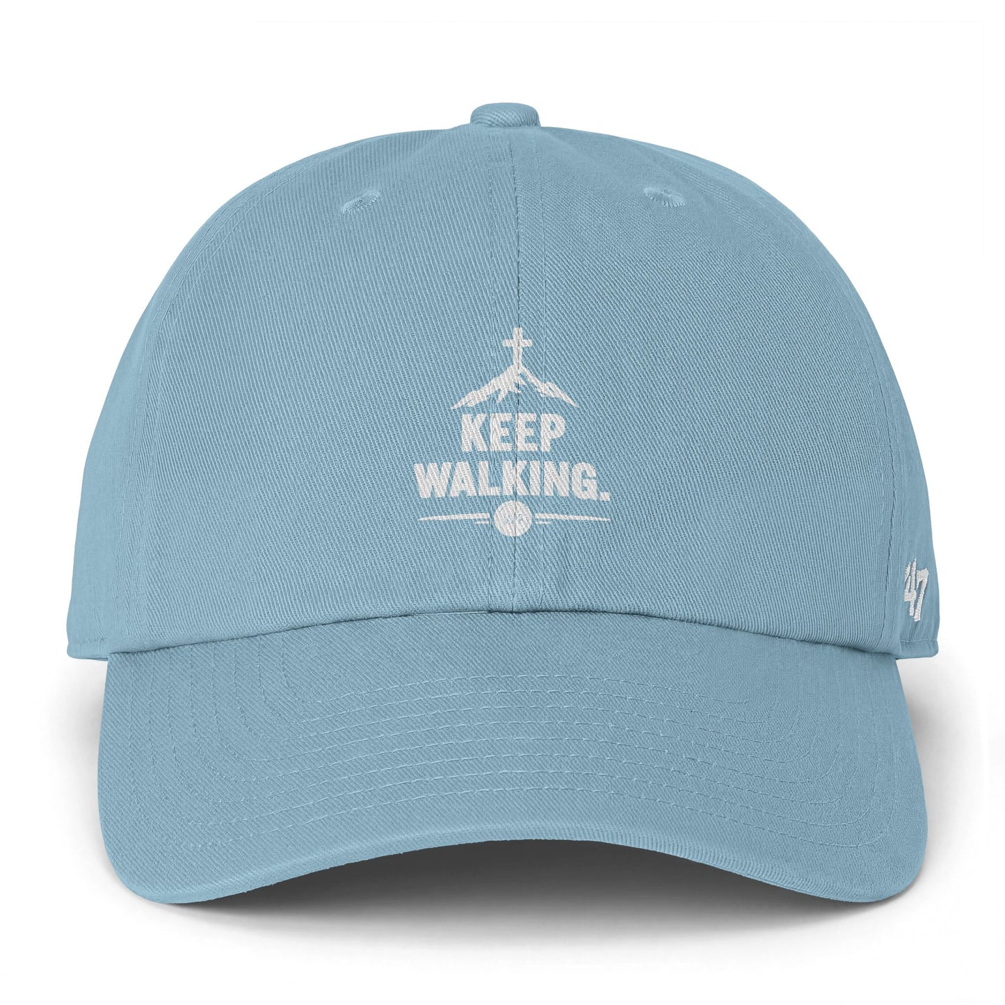 Keep Walking Cap - Minimalist Black Dad Hat with 'Keep Walking' Embroidered Logo