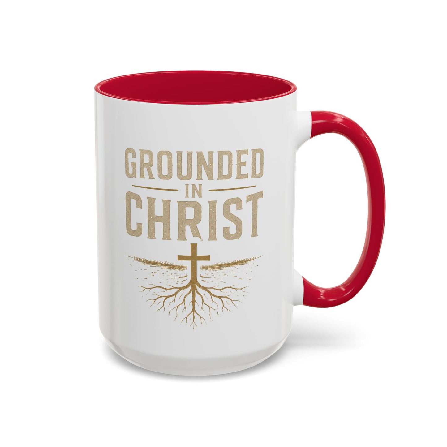 Grounded in Christ Coffee Mug — Religious Christian Faith Mug (11oz/15oz)