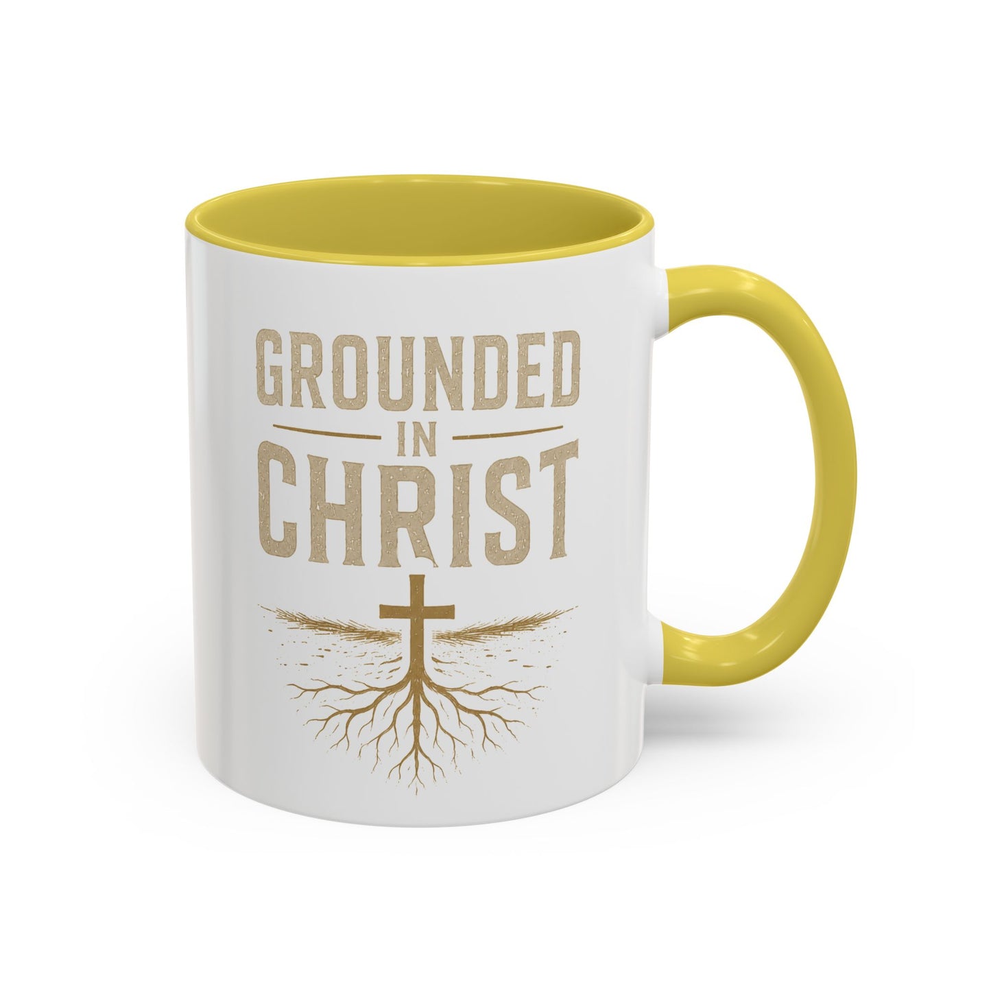 Grounded in Christ Coffee Mug — Religious Christian Faith Mug (11oz/15oz)