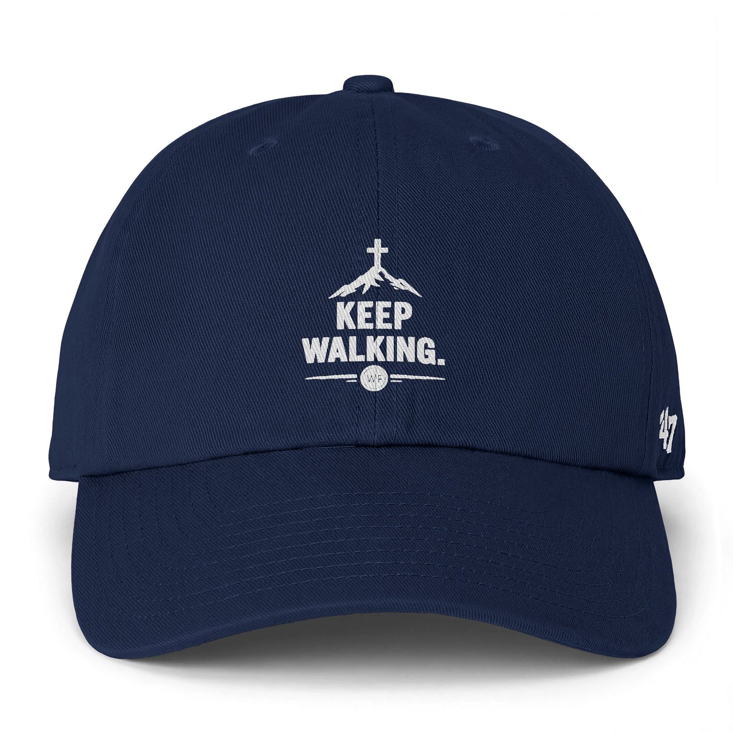 Keep Walking Cap - Minimalist Black Dad Hat with 'Keep Walking' Embroidered Logo