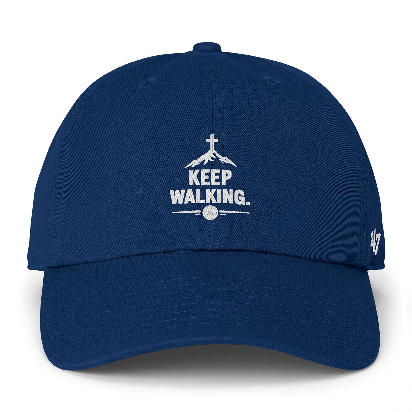 Keep Walking Cap - Minimalist Black Dad Hat with 'Keep Walking' Embroidered Logo