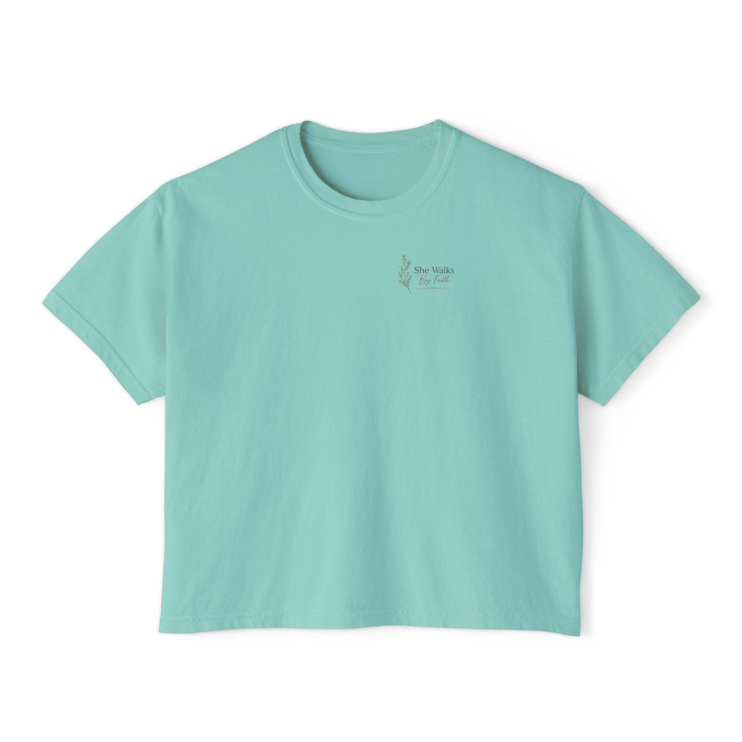 She Walks By Faith - Women's Boxy Tee