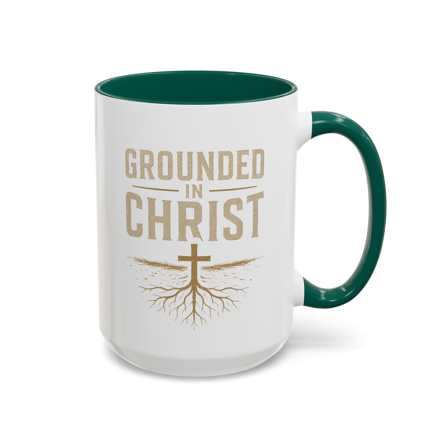 Grounded in Christ Coffee Mug — Religious Christian Faith Mug (11oz/15oz)