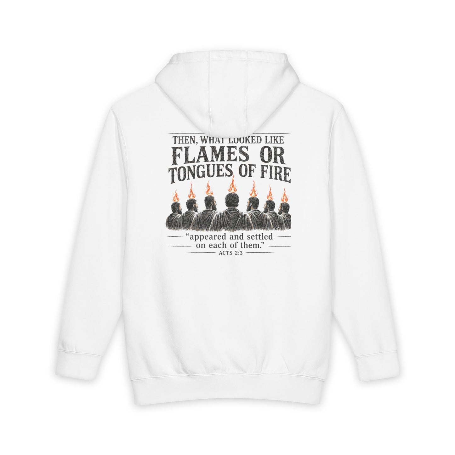 Acts 2:3 -- Tongues of Fire Premium Heavyweight Hoodie