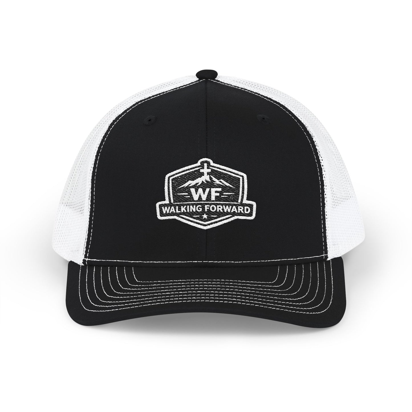 Walking Forward Trucker Cap - Embroidered Logo Snapback Mesh Hat