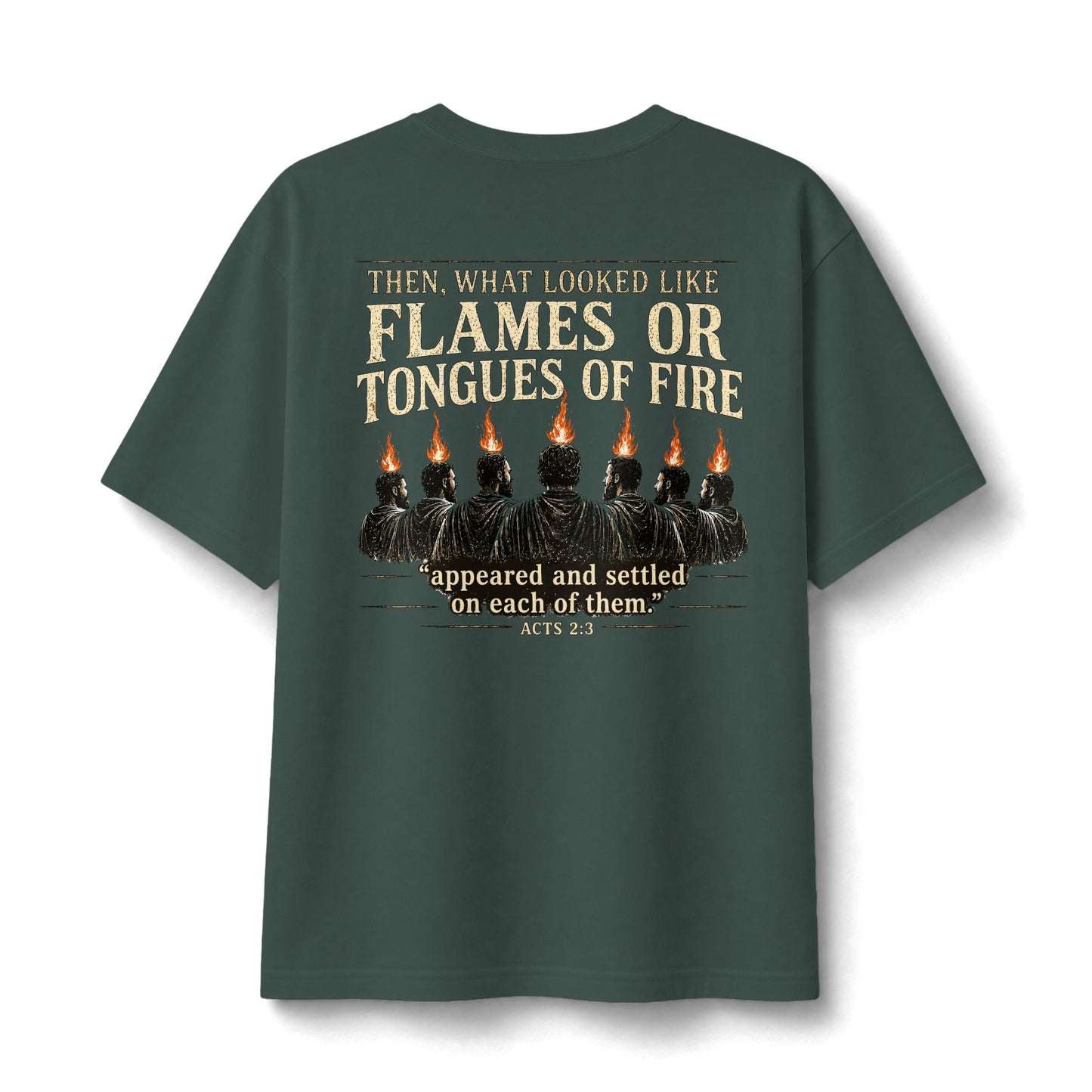 Acts 2:3 -- Tongues of Fire Premium heavyweight Tee