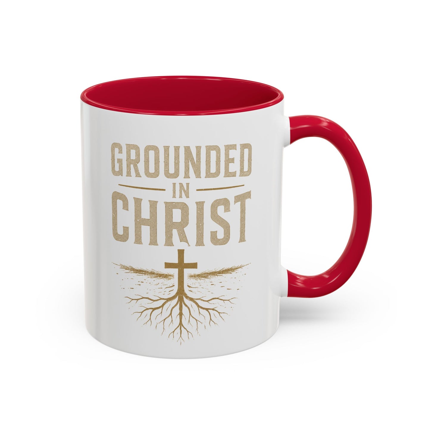 Grounded in Christ Coffee Mug — Religious Christian Faith Mug (11oz/15oz)