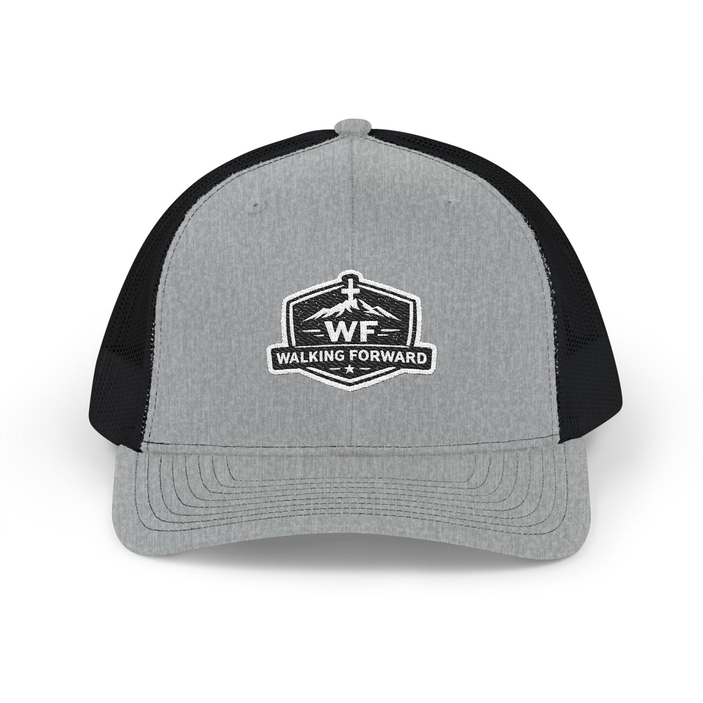 Walking Forward Trucker Cap - Embroidered Logo Snapback Mesh Hat