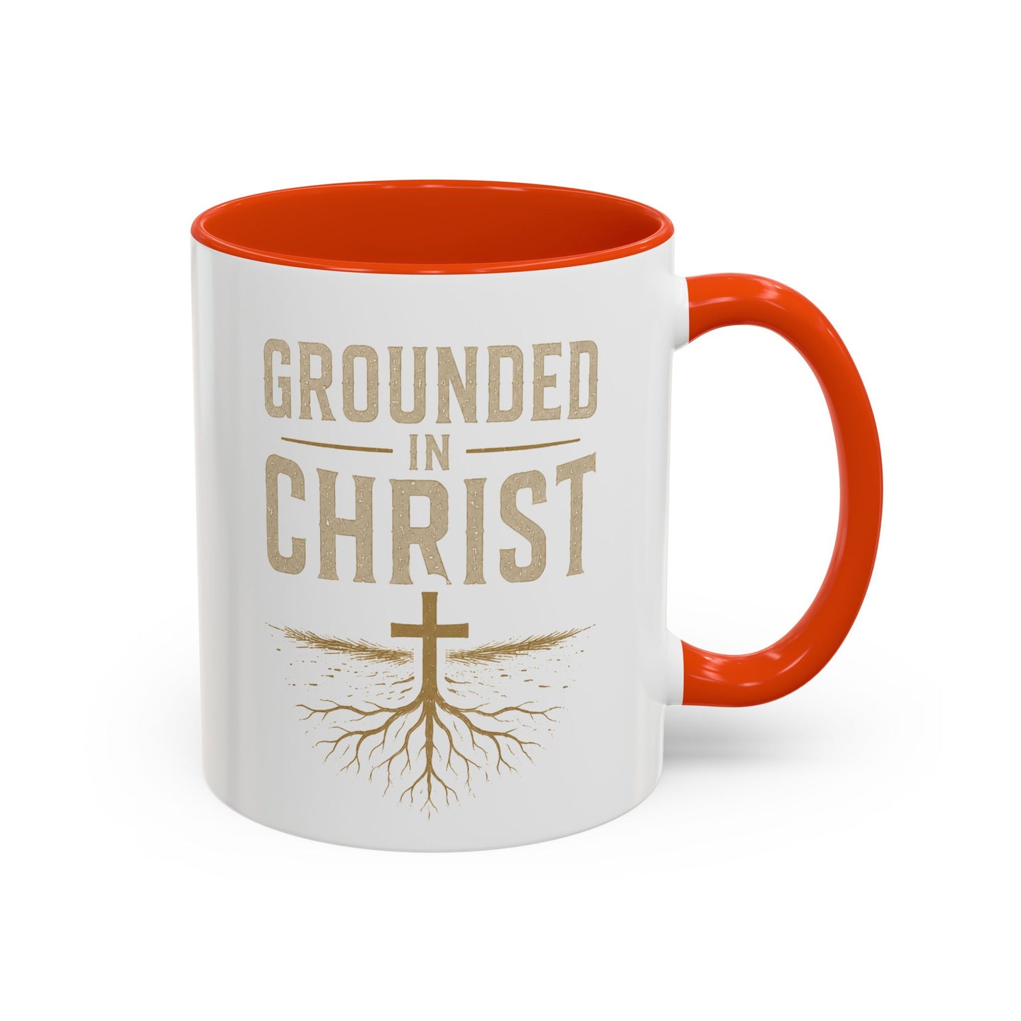 Grounded in Christ Coffee Mug — Religious Christian Faith Mug (11oz/15oz)