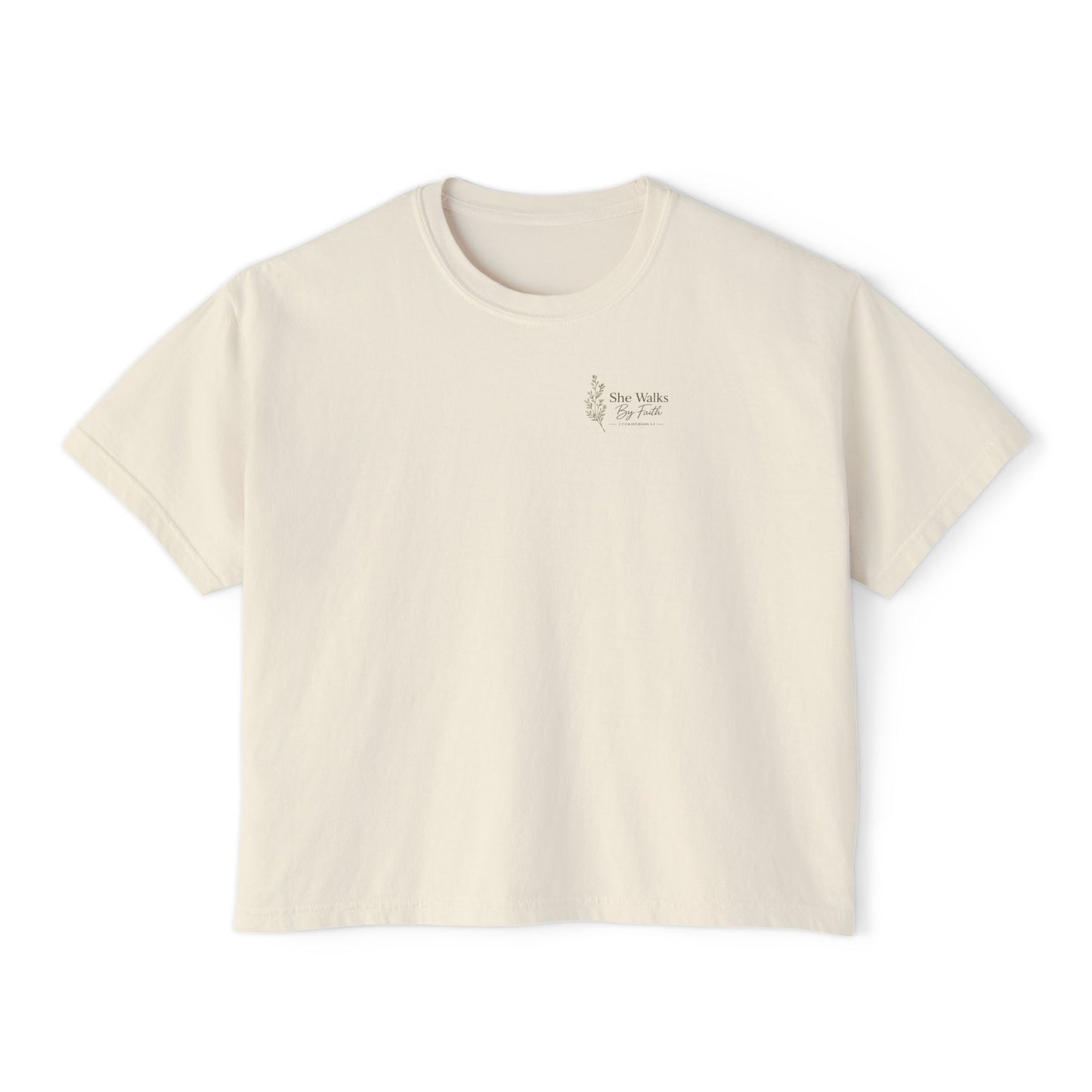 She Walks By Faith - Women's Boxy Tee