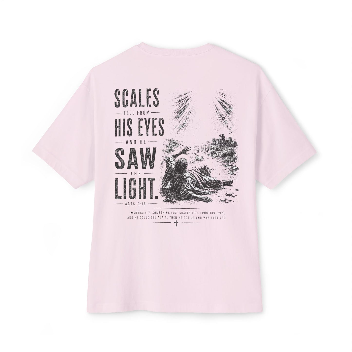 Scales Fell From His Eyes – Christian Graphic Tee (Acts 9:18)