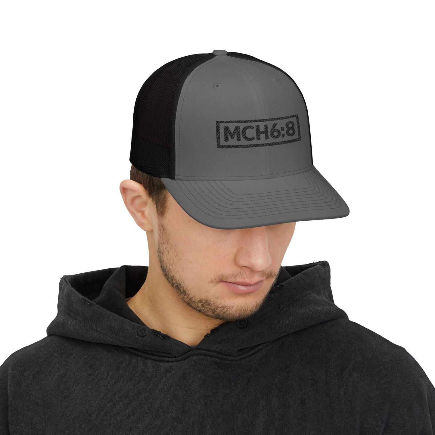 MCH6:8 Richardson Trucker Hat — Vintage Patch Snapback Cap