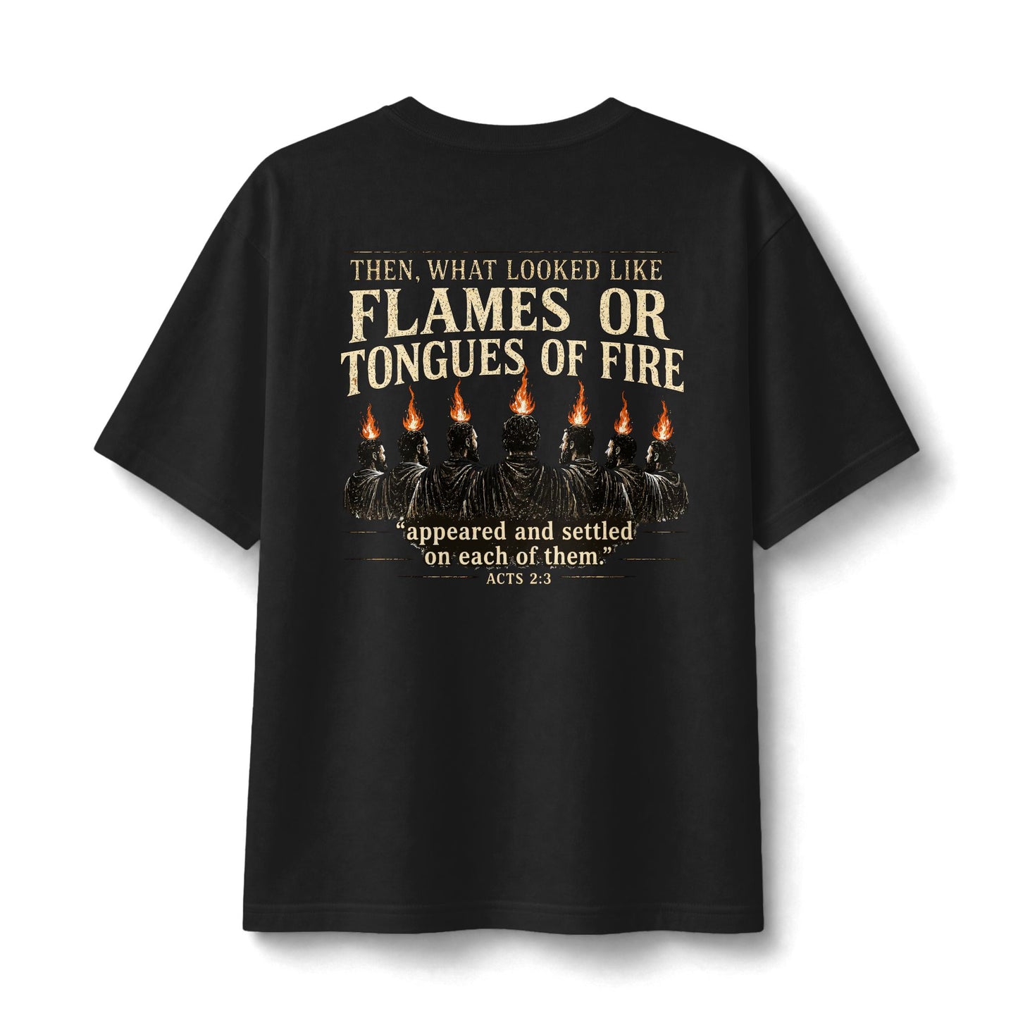 Acts 2:3 -- Tongues of Fire Premium heavyweight Tee
