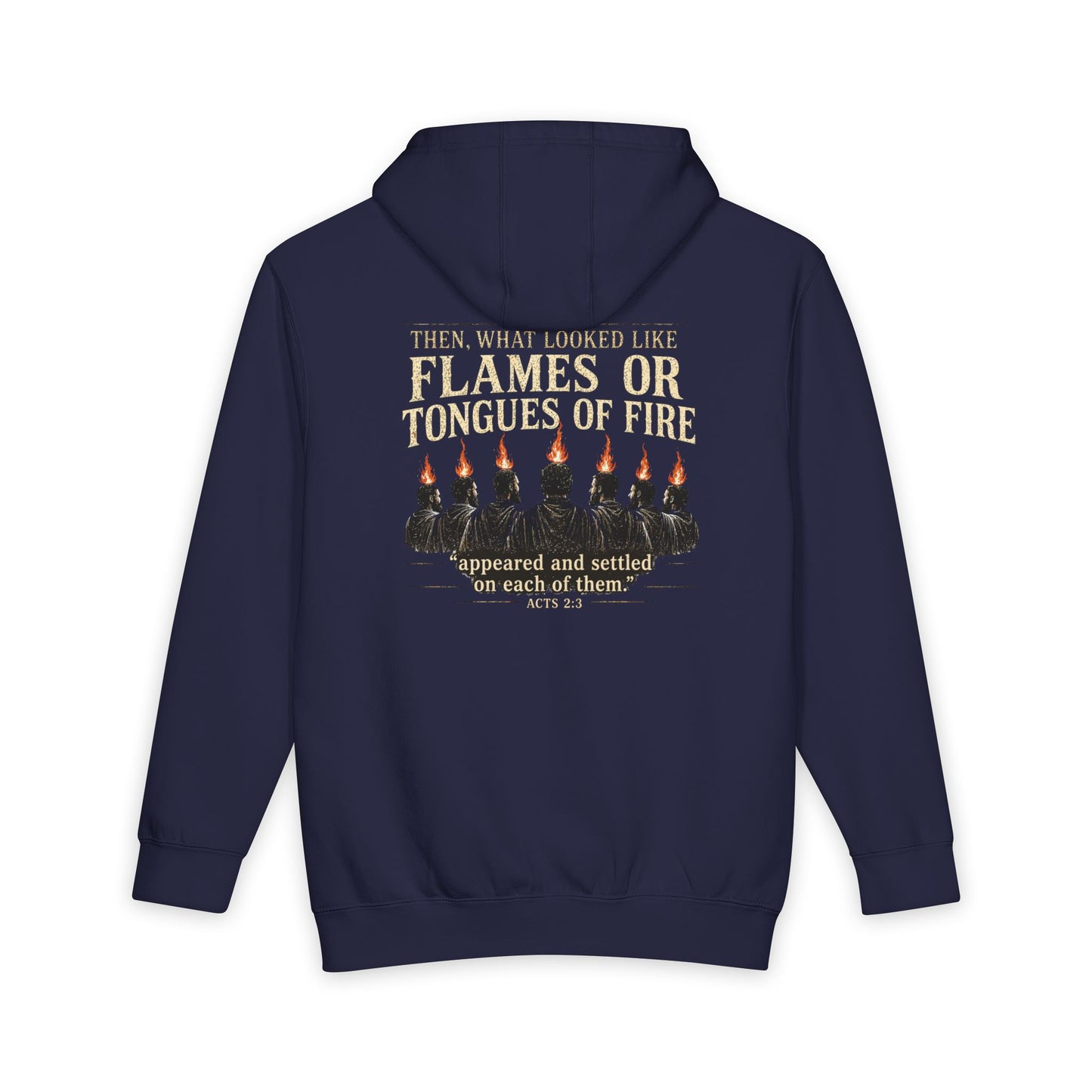 Acts 2:3 -- Tongues of Fire Premium Heavyweight Hoodie